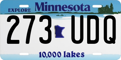 MN license plate 273UDQ