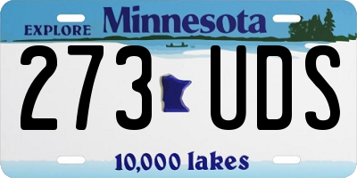 MN license plate 273UDS