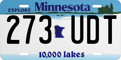 MN license plate 273UDT