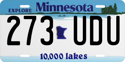 MN license plate 273UDU