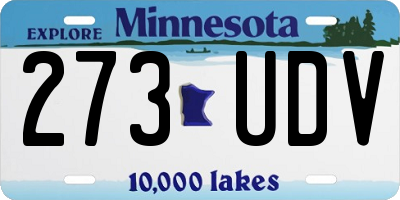 MN license plate 273UDV