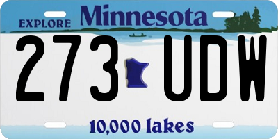 MN license plate 273UDW