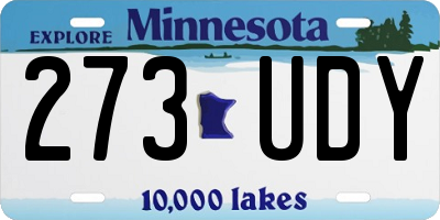 MN license plate 273UDY