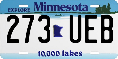 MN license plate 273UEB