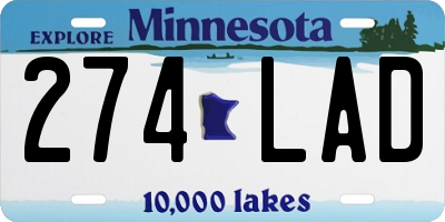 MN license plate 274LAD