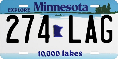 MN license plate 274LAG