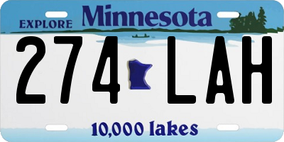 MN license plate 274LAH