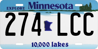 MN license plate 274LCC