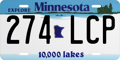 MN license plate 274LCP