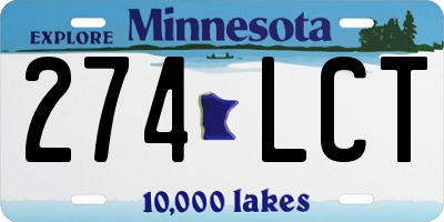 MN license plate 274LCT