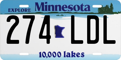 MN license plate 274LDL