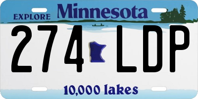 MN license plate 274LDP