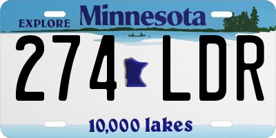 MN license plate 274LDR