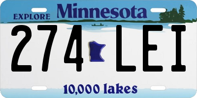 MN license plate 274LEI