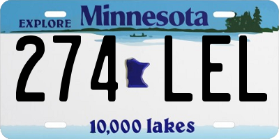 MN license plate 274LEL
