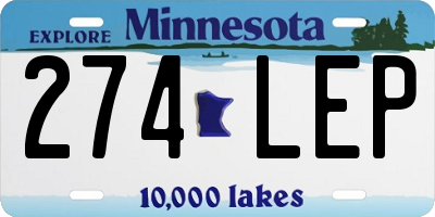 MN license plate 274LEP