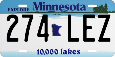 MN license plate 274LEZ