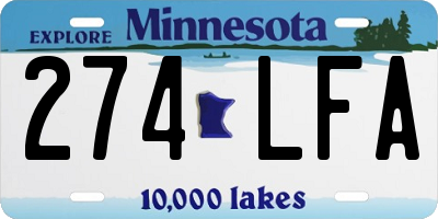 MN license plate 274LFA
