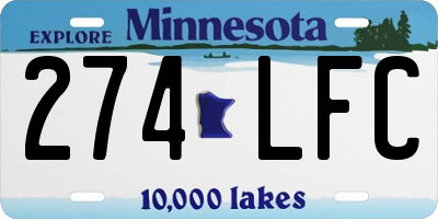MN license plate 274LFC