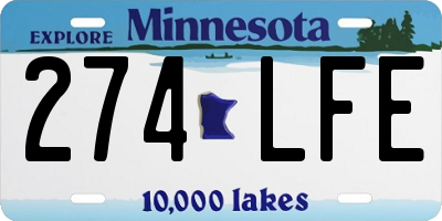 MN license plate 274LFE