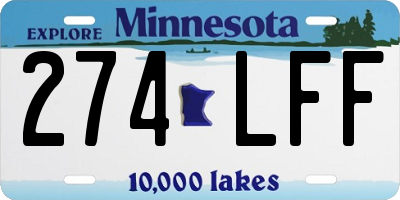 MN license plate 274LFF