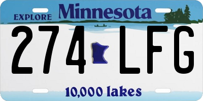 MN license plate 274LFG