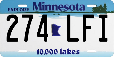 MN license plate 274LFI