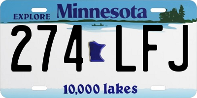 MN license plate 274LFJ