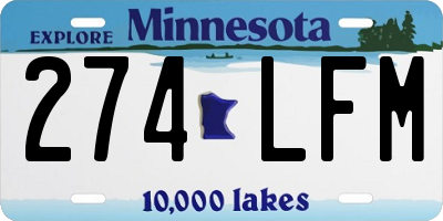 MN license plate 274LFM