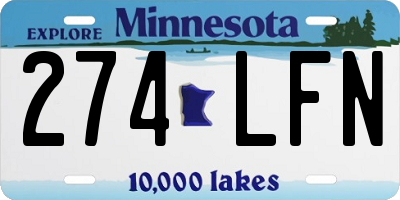 MN license plate 274LFN