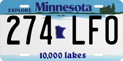 MN license plate 274LFO