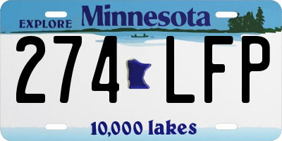 MN license plate 274LFP