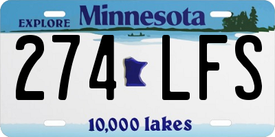 MN license plate 274LFS