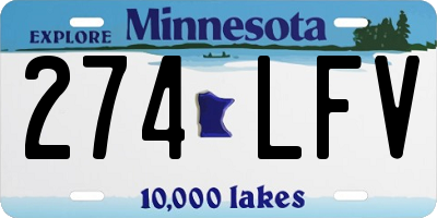 MN license plate 274LFV