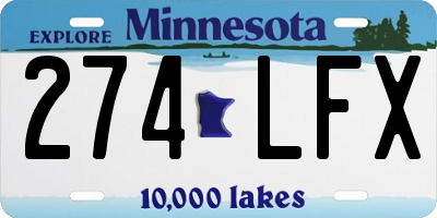 MN license plate 274LFX