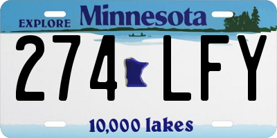 MN license plate 274LFY