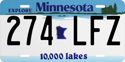 MN license plate 274LFZ