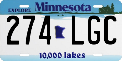 MN license plate 274LGC