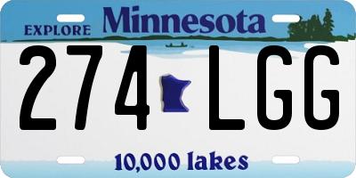 MN license plate 274LGG