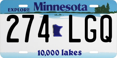 MN license plate 274LGQ