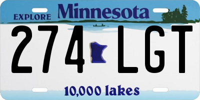MN license plate 274LGT