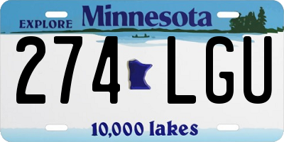 MN license plate 274LGU
