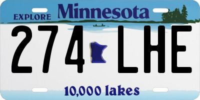 MN license plate 274LHE