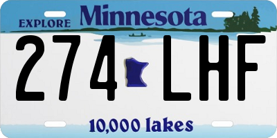 MN license plate 274LHF