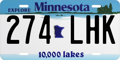 MN license plate 274LHK