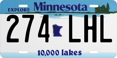 MN license plate 274LHL