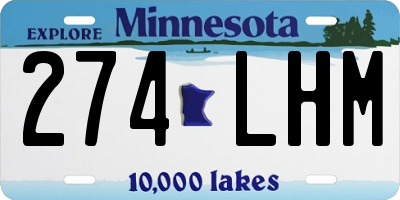 MN license plate 274LHM