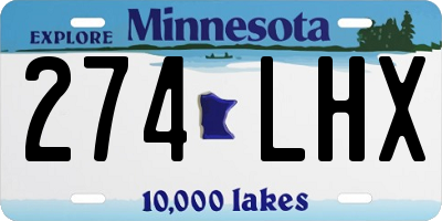 MN license plate 274LHX