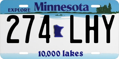 MN license plate 274LHY