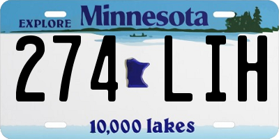 MN license plate 274LIH